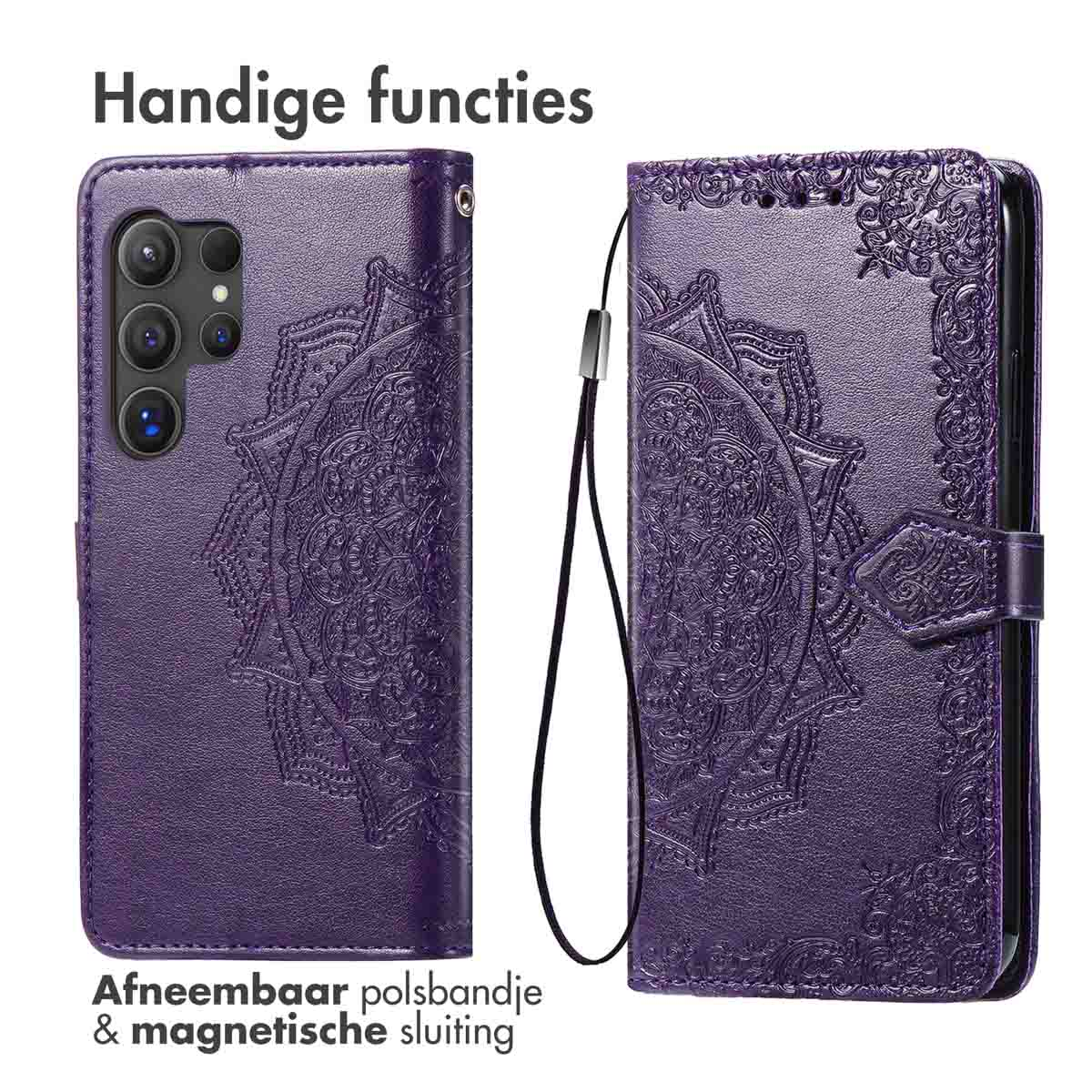 IMOSHION Coque folio compatible avec Samsung Galaxy S25 Ultra Étui de Téléphone voor Samsung Samsung Galaxy S25 Ultra Violet