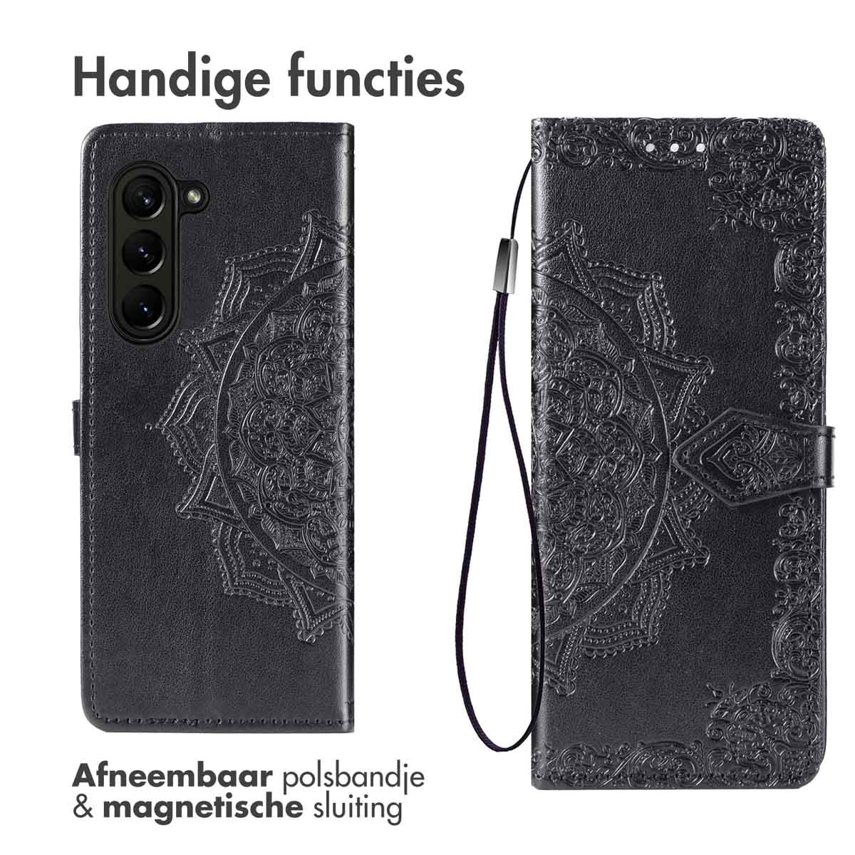 IMOSHION Coque folio compatible avec Samsung Galaxy Z Fold 6 Étui de Téléphone voor Samsung Samsung Galaxy Z Fold 6 Noir