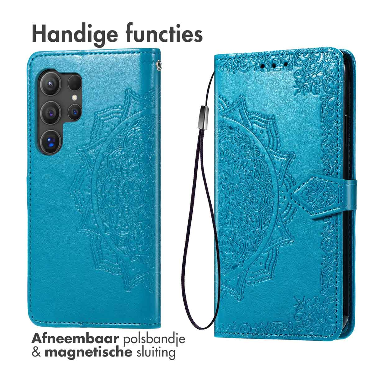 IMOSHION Coque folio compatible avec Samsung Galaxy S25 Ultra Étui de Téléphone voor Samsung Samsung Galaxy S25 Ultra Turquoise