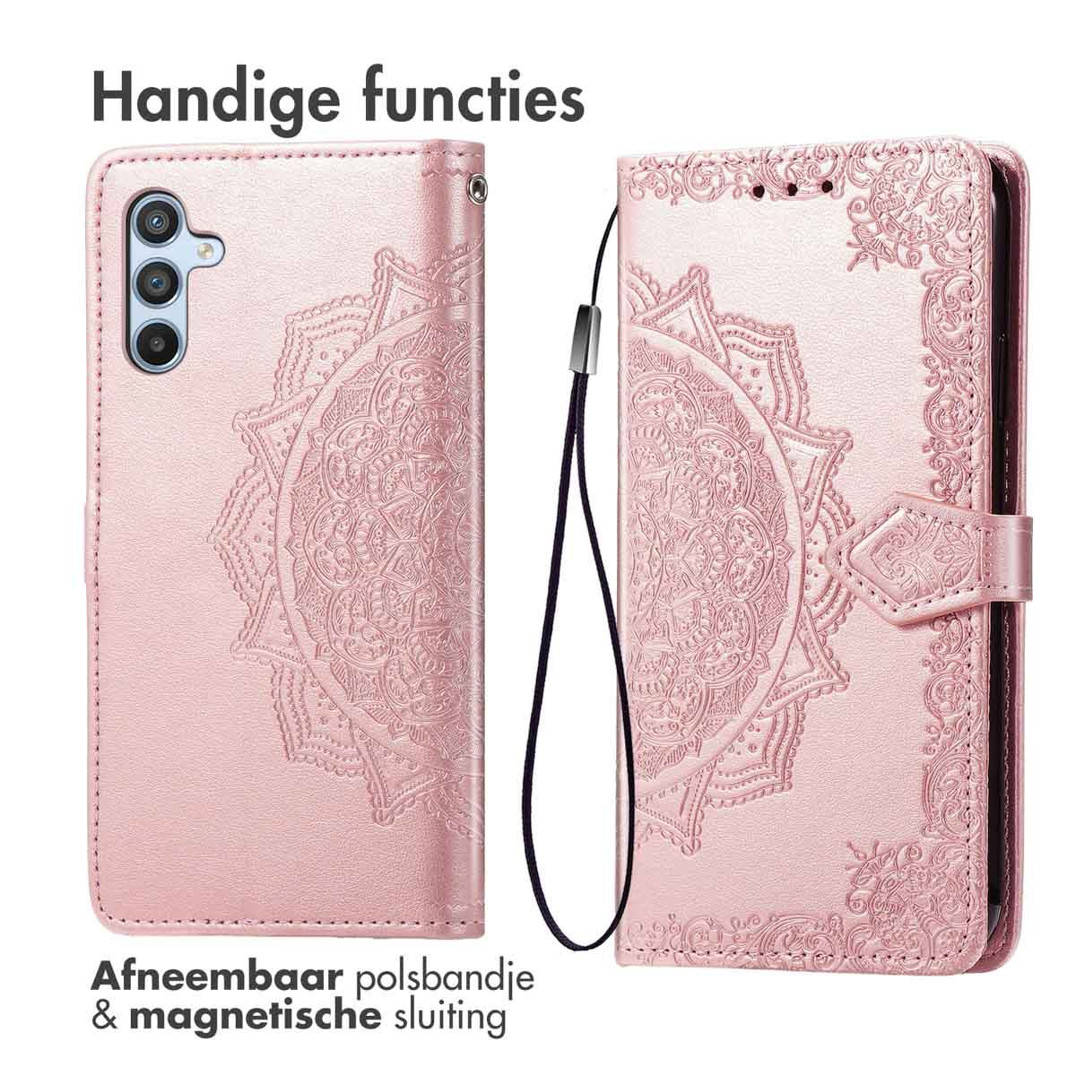 IMOSHION Coque folio compatible avec Samsung Galaxy A36 Étui de Téléphone voor Samsung Samsung Galaxy A36 Rose dorée