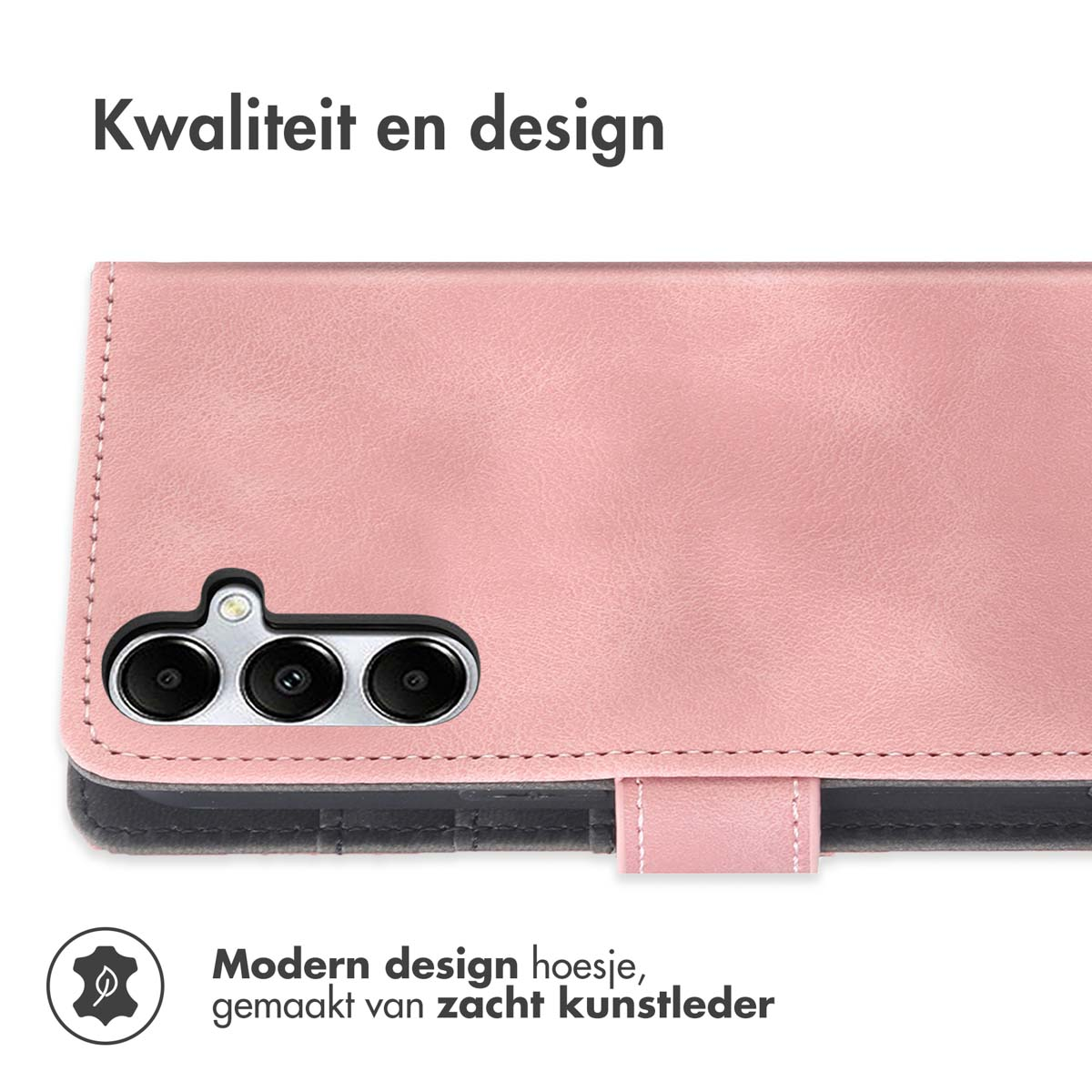IMOSHION Bookcase met koord geschikt voor Samsung Galaxy A26 Telefoonhoesje voor Samsung Samsung Galaxy A26 Roze
