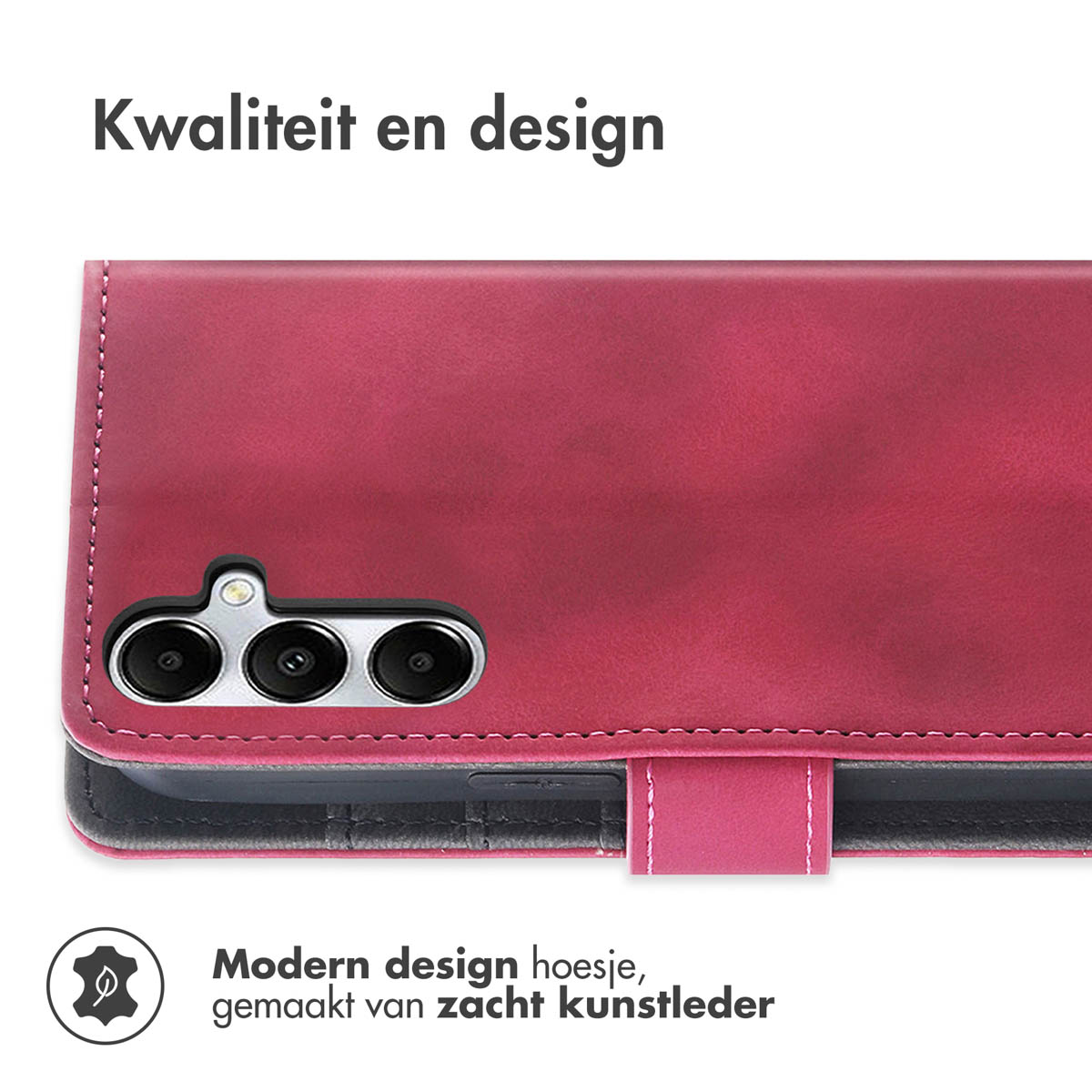 IMOSHION Bookcase met koord geschikt voor Samsung Galaxy A26 Telefoonhoesje voor Samsung Samsung Galaxy A26 Rood