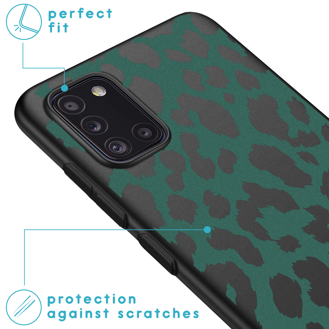 Groen en zwart patroon telefoonhoesje, met perfecte pasvorm en bescherming.