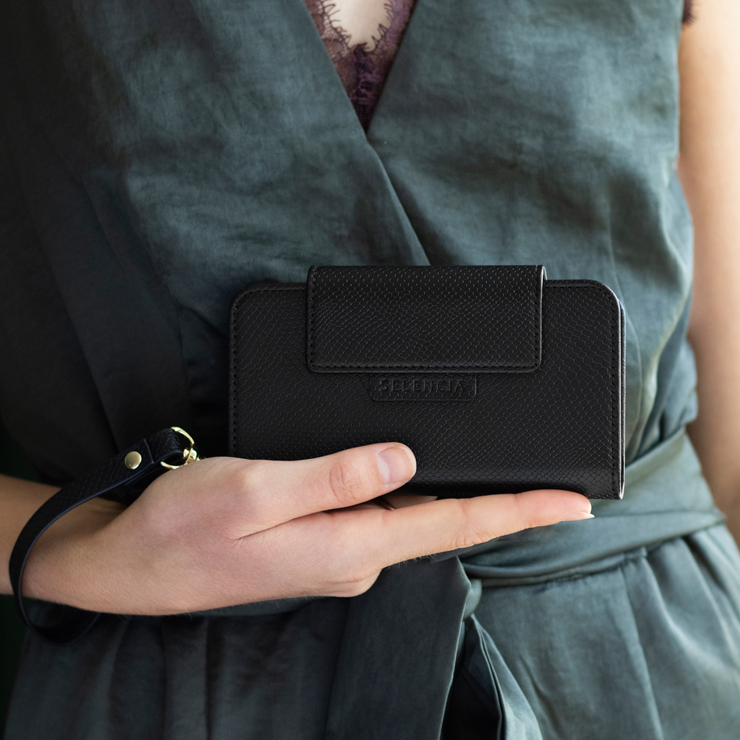 SELENCIA Coque folio compatible avec Samsung Galaxy S21 Plus Étui de Téléphone voor Samsung Samsung Galaxy S21 Plus Noir
