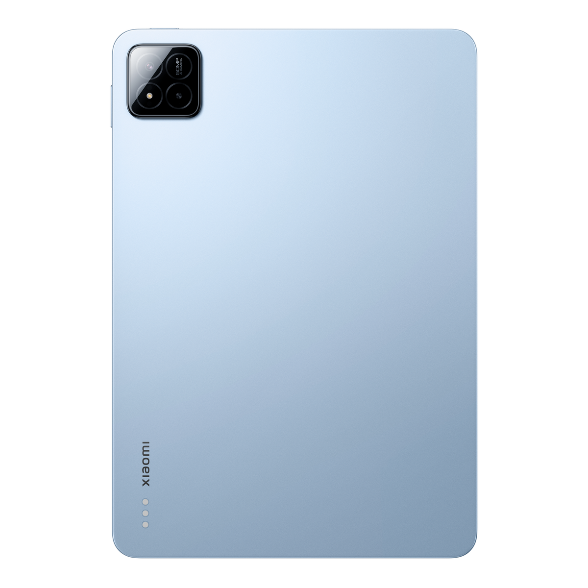 Retro tablet azzurro con fotocamera e logo Xiaomi.