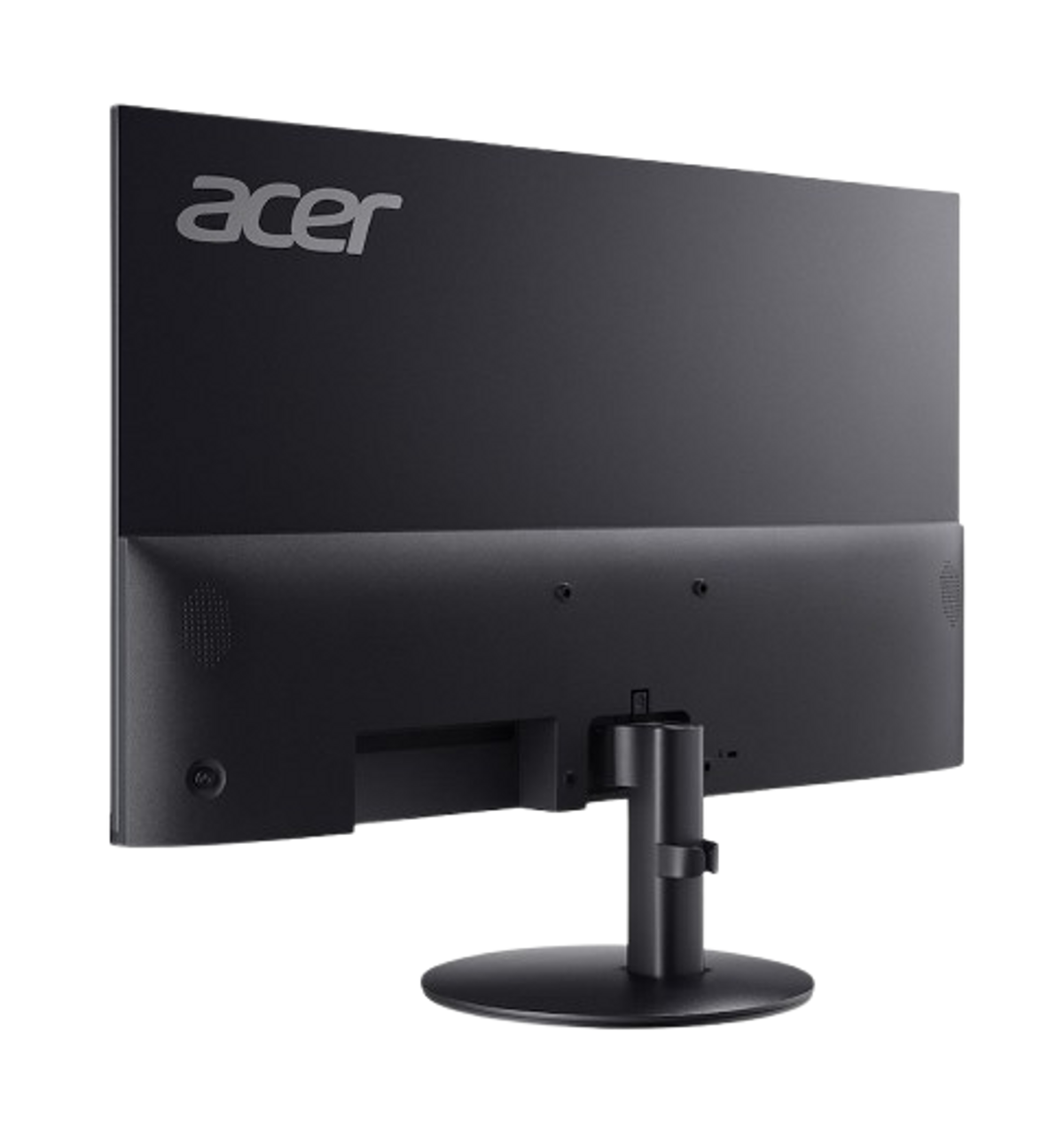 Tył czarnego monitora Acer o zakrzywionym kształcie i nazwą marki u góry.