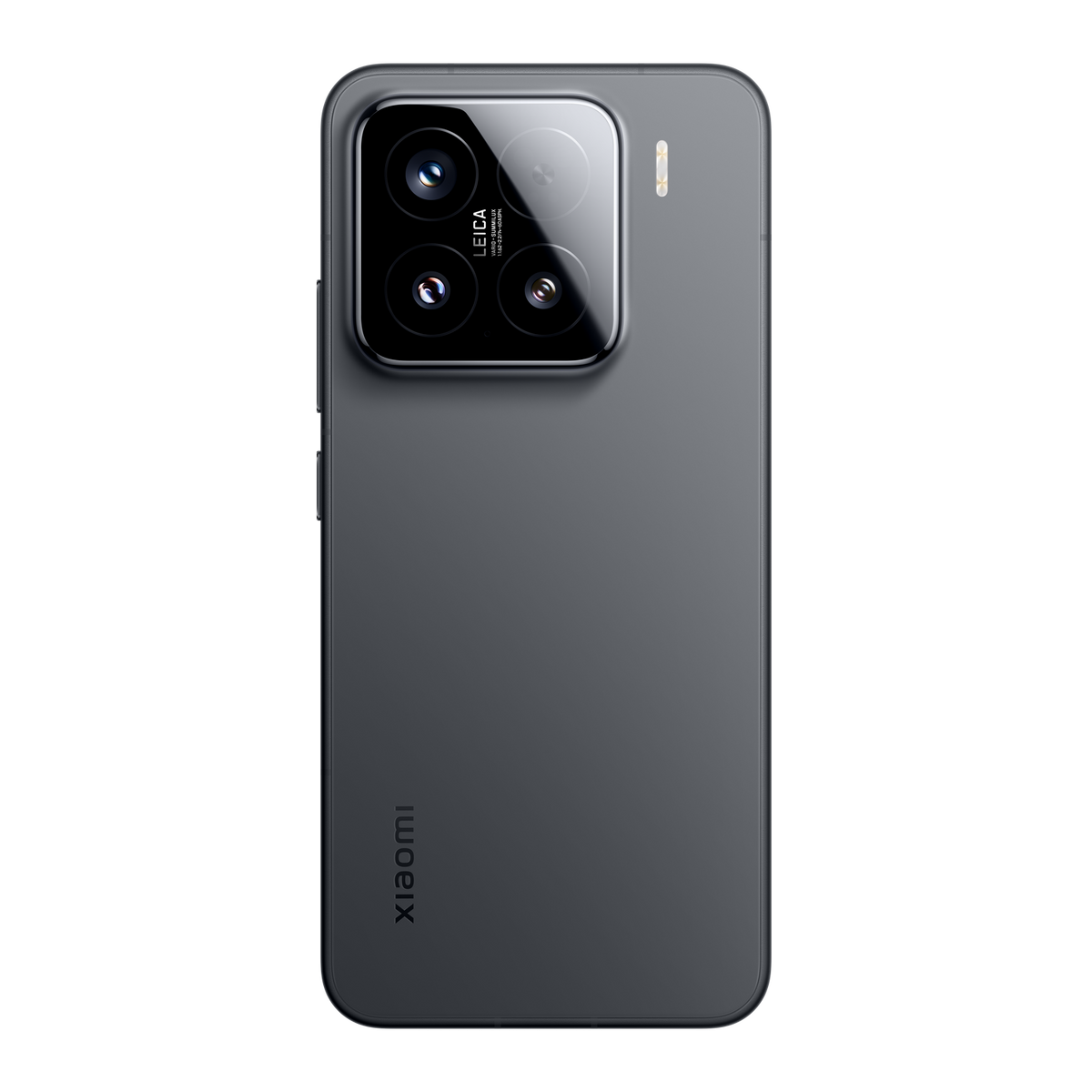 Czarny smartfon z wieloma tylnymi aparatami i marką Xiaomi.