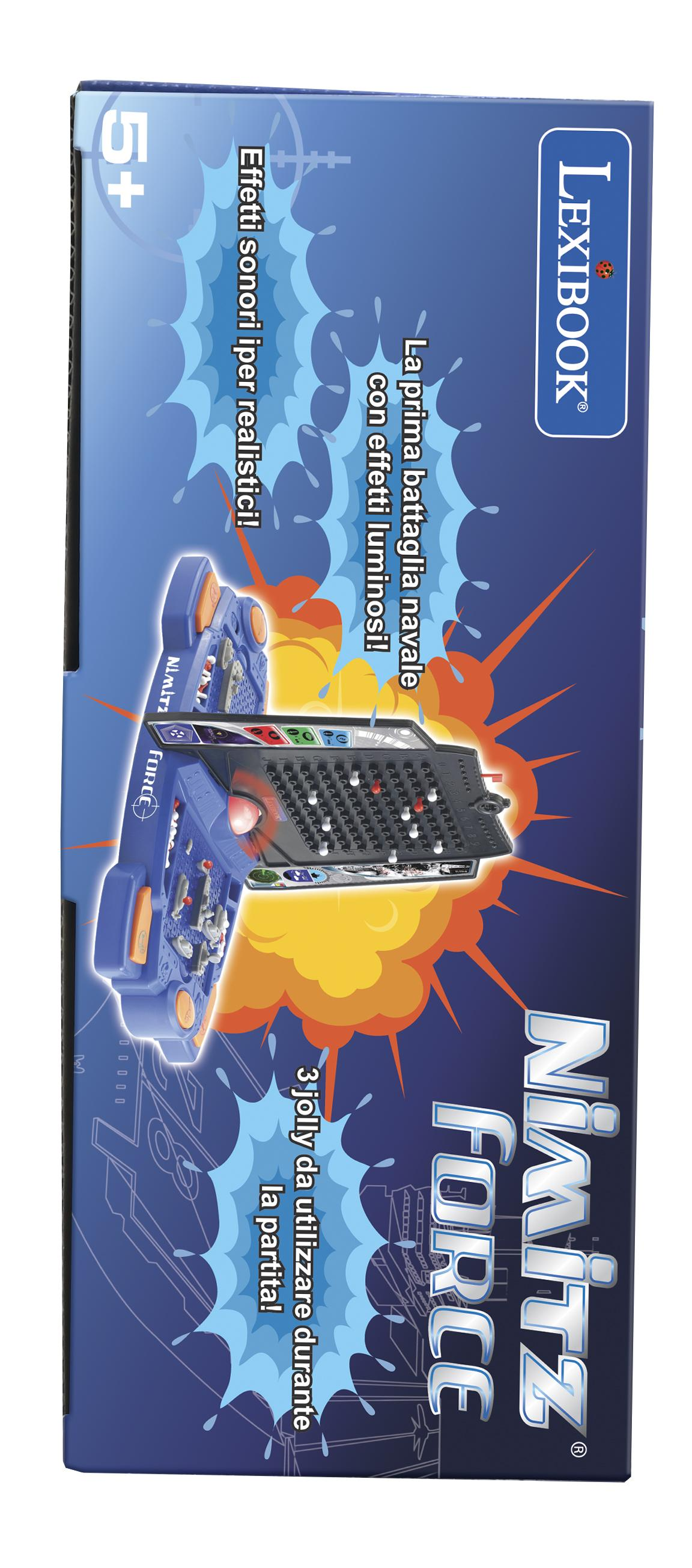 Caja de juego de mesa 'Nimitz Force'. Fondo azul con imágenes del juego.