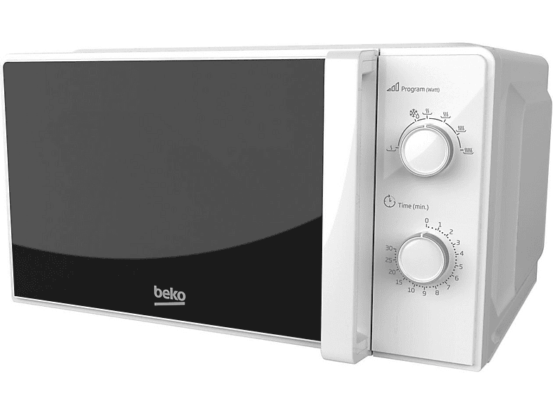 Microondas - BEKO MOC20100WFB., 700 W, 6 niveles potencia, 20 l, Blanco