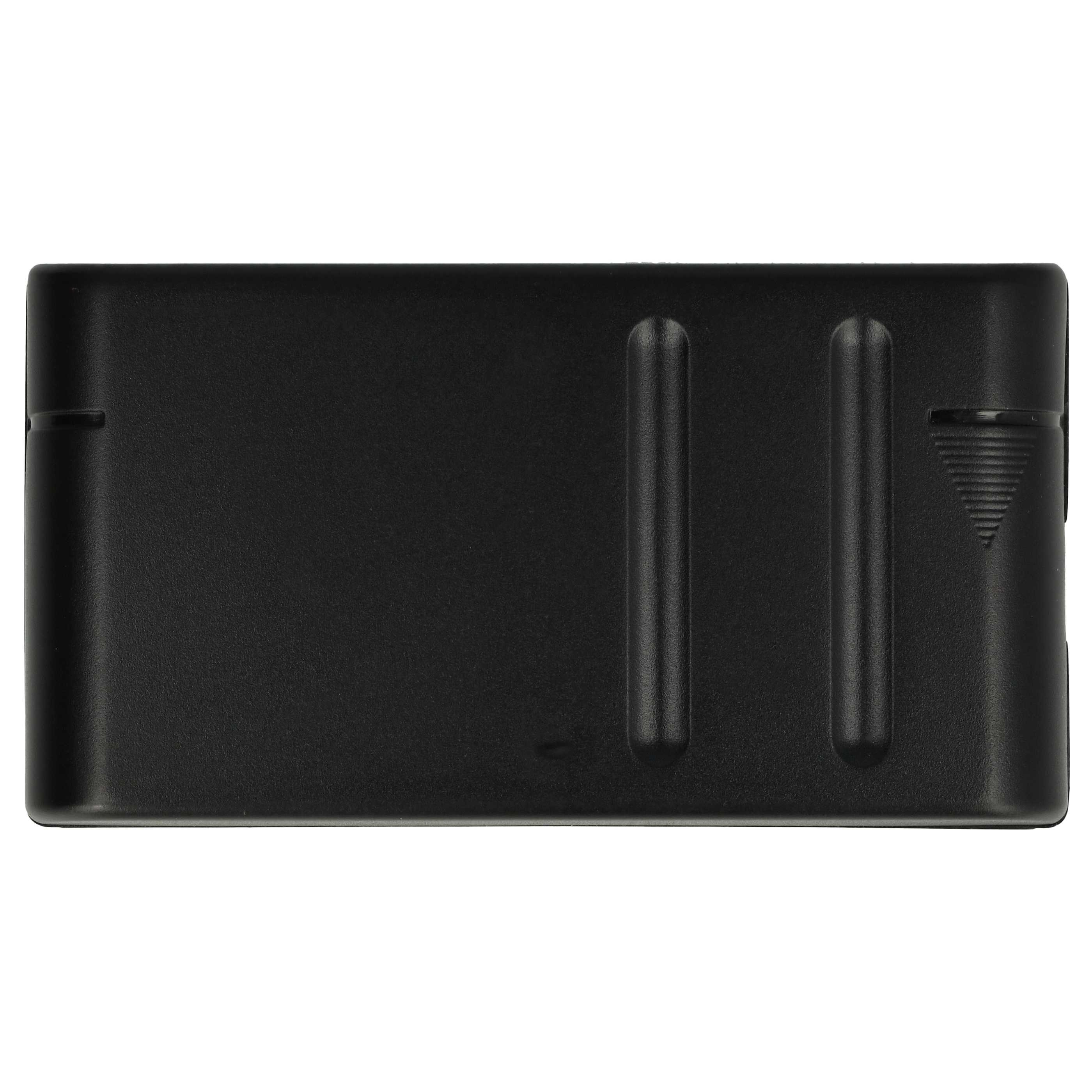 Schwarze Box mit zwei vertikalen Linien auf weißem Hintergrund. Die Box ist schlicht.