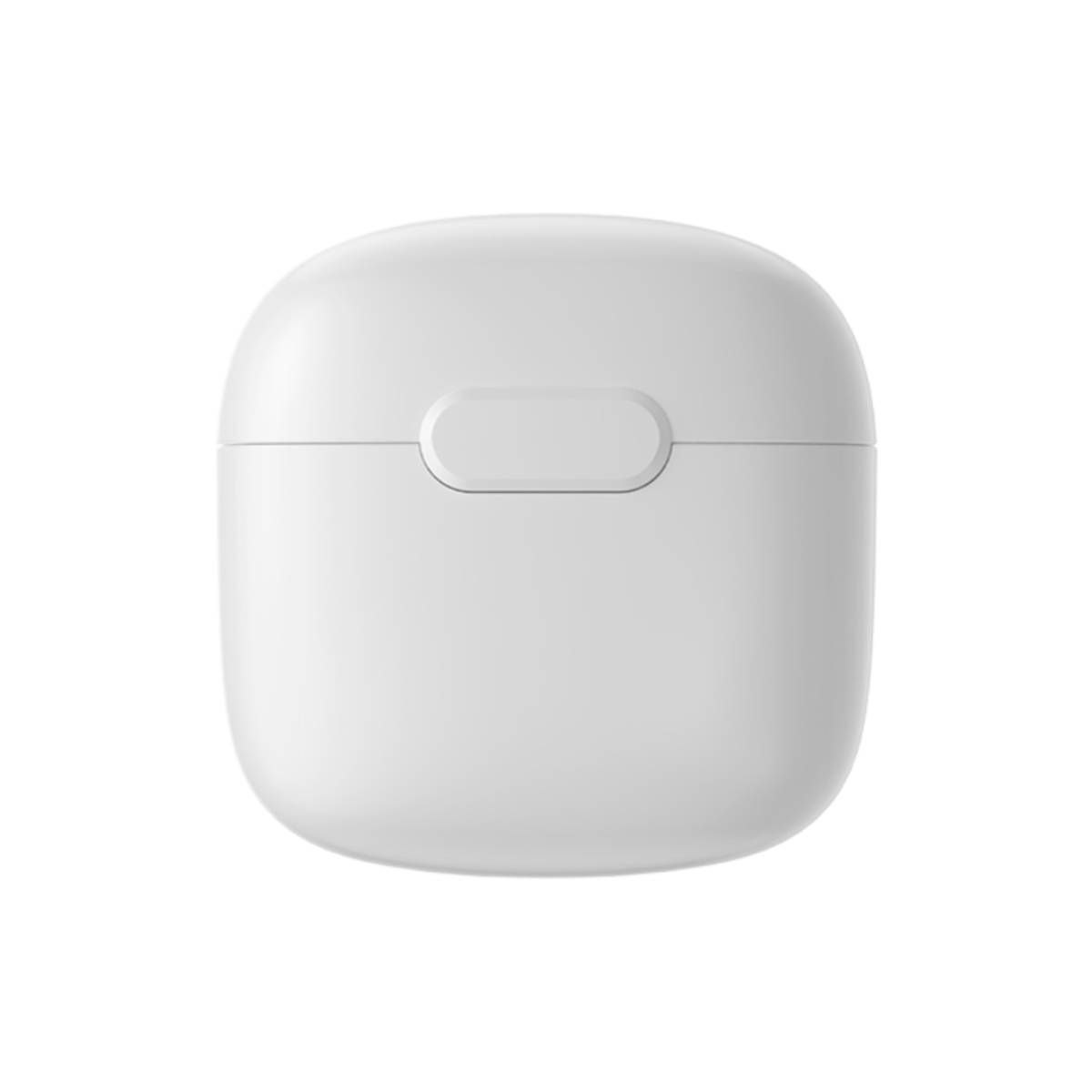 Białe etui ładujące, zamknięte, widok z góry. Jest to proste białe, prostokątne etui.