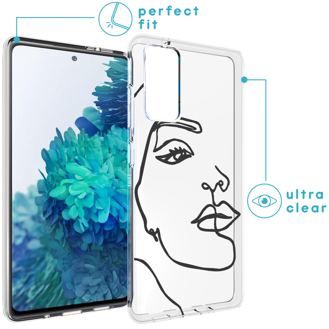 Telefono e custodia con un design a contorno facciale. Vestibilità perfetta e ultra trasparente.