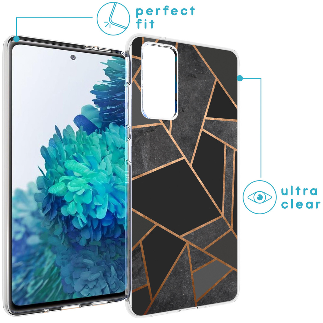 Telefono e custodia con un motivo geometrico. Vestibilità perfetta e ultra trasparente.
