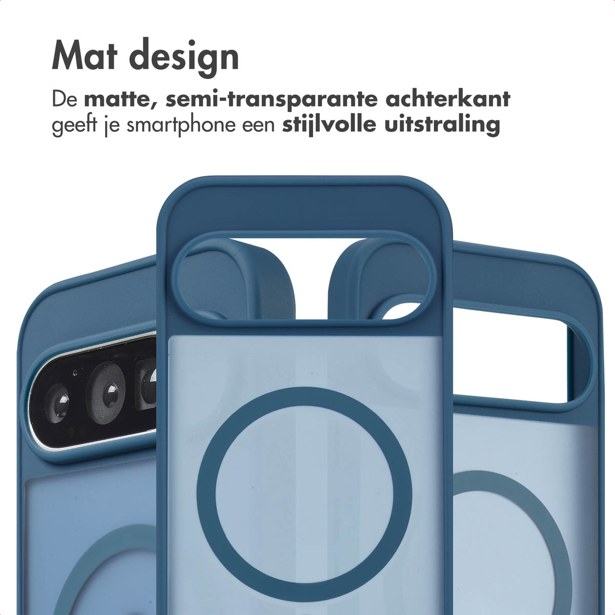 IMOSHION Color Guard Backcover MagSafe - Geschikt voor Google Pixel 9 / 9 Pro / 10 / 10 Pro - Telefoonhoesje voor Google Google Pixel 10/Google Pixel 9/Google Pixel 9 Pro/Google Pixel 10 Pro Donkerblauw
