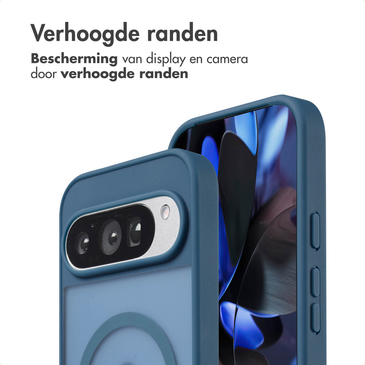 IMOSHION Color Guard Backcover MagSafe - Geschikt voor Google Pixel 9 / 9 Pro / 10 / 10 Pro - Telefoonhoesje voor Google Google Pixel 10/Google Pixel 9/Google Pixel 9 Pro/Google Pixel 10 Pro Donkerblauw