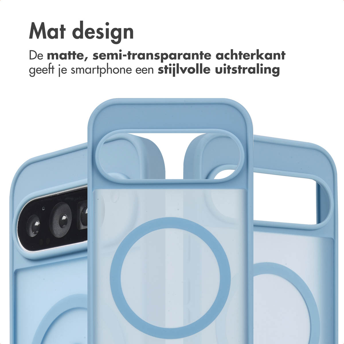 IMOSHION Coque arrière Color Guard MagSafe Étui de Téléphone voor Google Google Pixel 10/Google Pixel 9/Google Pixel 9 Pro/Google Pixel 10 Pro Bleu clair