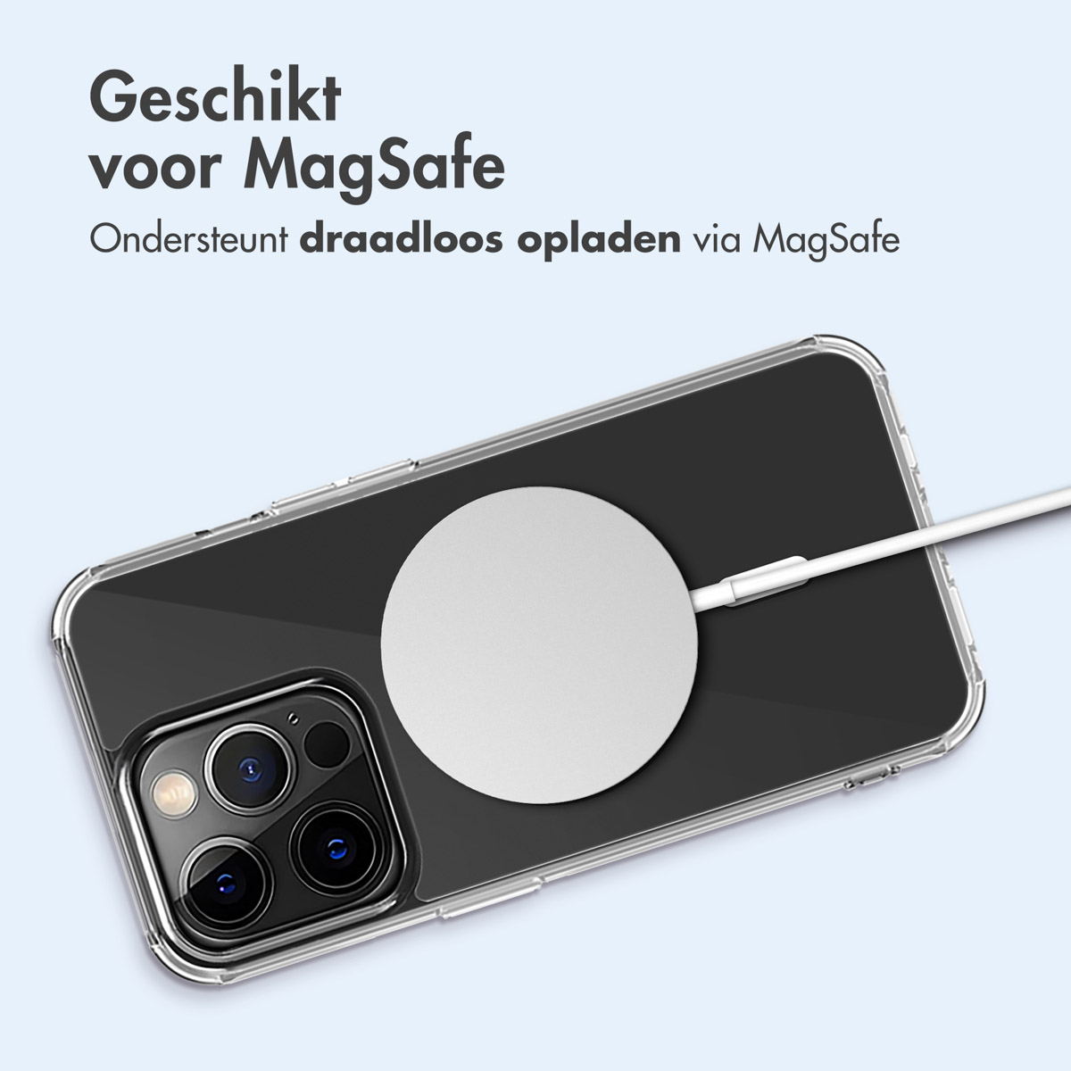 IMOSHION Protective Backcover met MagSafe - Geschikt voor Apple iPhone 13 Pro - Telefoonhoesje voor Apple iPhone 13 Pro Transparant