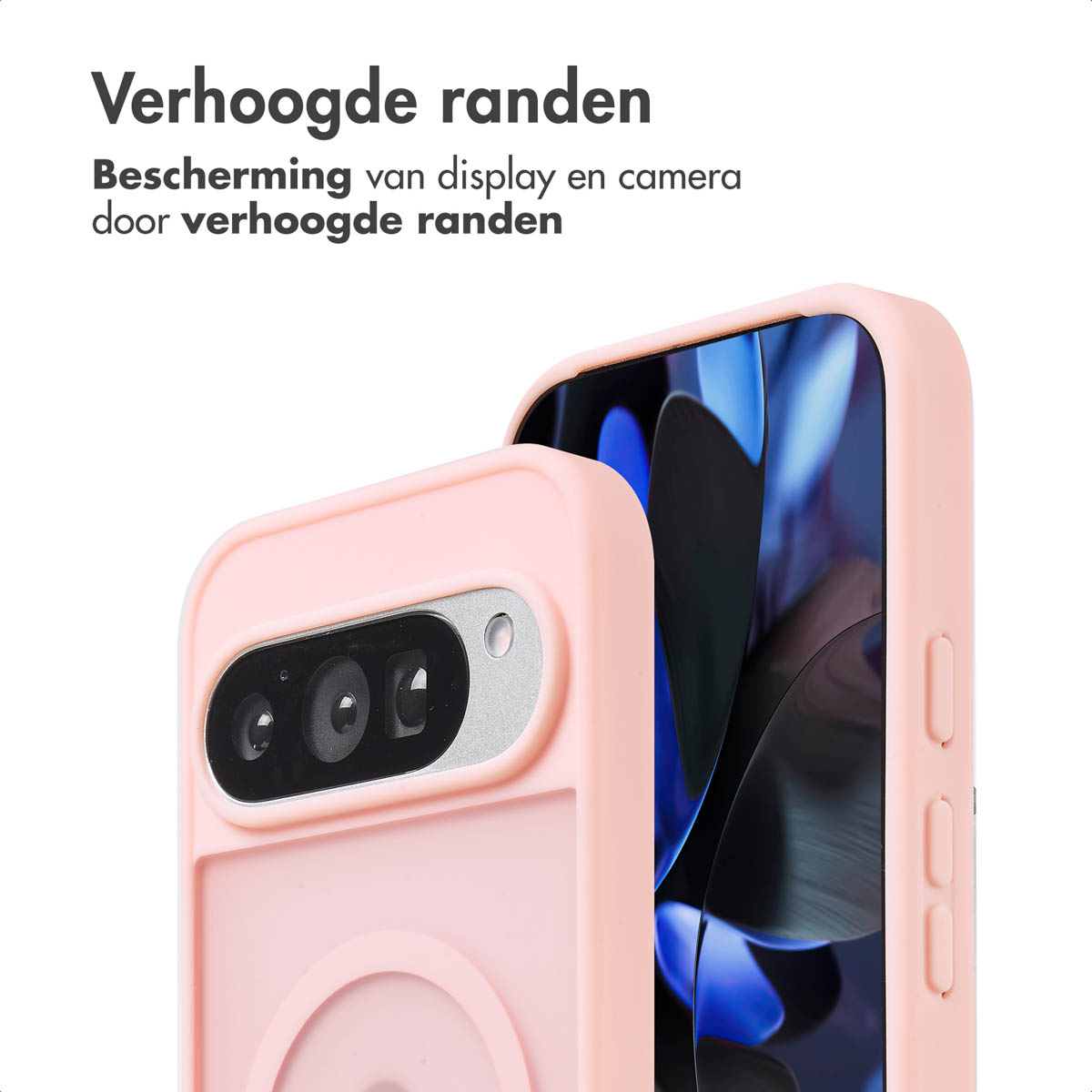 IMOSHION Color Guard Backcover MagSafe - Geschikt voor Google Pixel 9 / 9 Pro / 10 / 10 Pro - Telefoonhoesje voor Google Google Pixel 10/Google Pixel 9/Google Pixel 9 Pro/Google Pixel 10 Pro Lichtroze