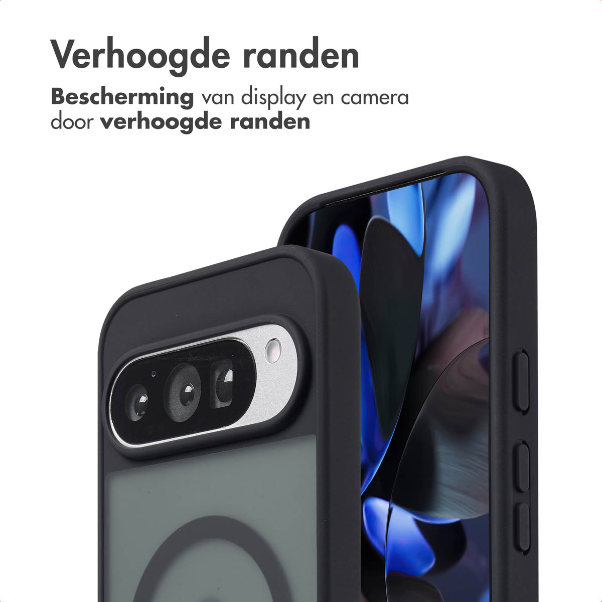 IMOSHION Color Guard Backcover MagSafe - Geschikt voor Google Pixel 9 / 9 Pro / 10 / 10 Pro - Telefoonhoesje voor Google Google Pixel 10/Google Pixel 9/Google Pixel 9 Pro/Google Pixel 10 Pro Zwart