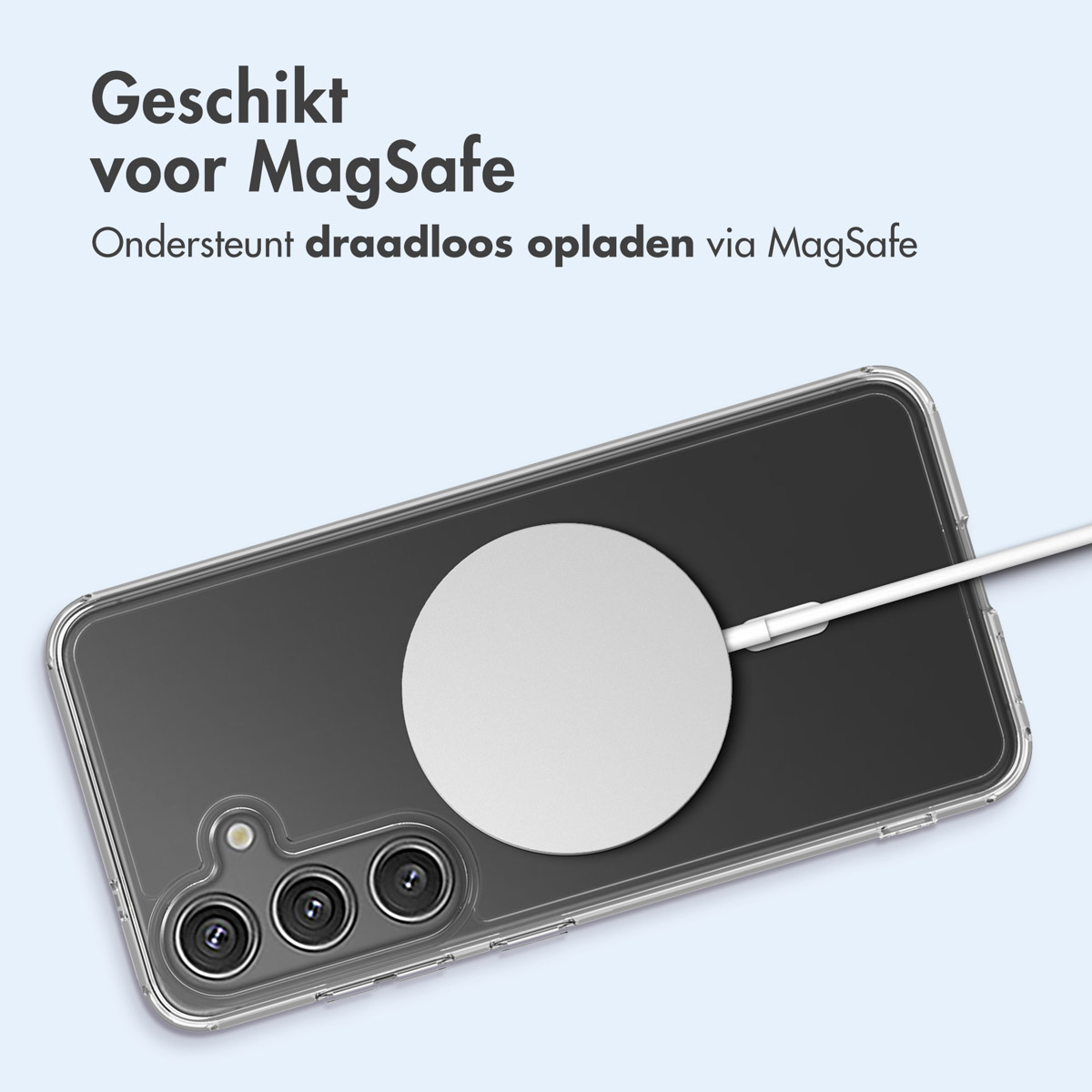 IMOSHION Protective Backcover met MagSafe - Geschikt voor Samsung Galaxy S25 - Telefoonhoesje voor Samsung Samsung Galaxy S25 Transparant