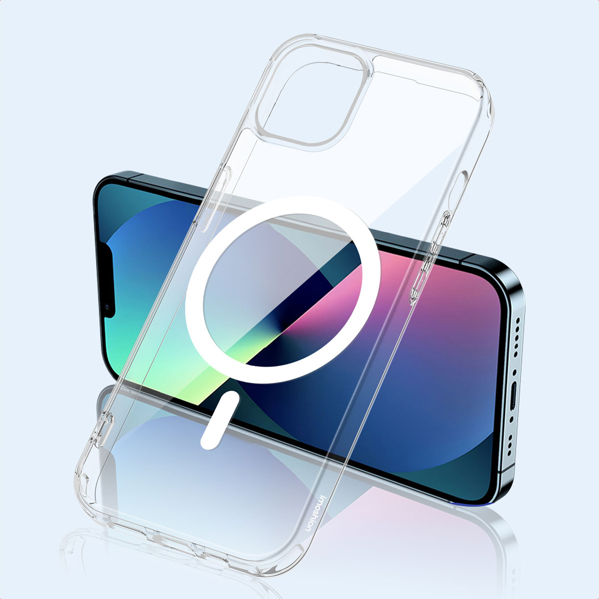 IMOSHION Protective Backcover met MagSafe - Geschikt voor Apple iPhone 13 - Telefoonhoesje voor Apple iPhone 13 Transparant