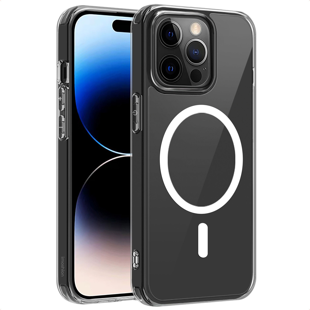 IMOSHION Coque protectrice avec MagSafe Étui de Téléphone voor Apple iPhone 14 Pro Transparent