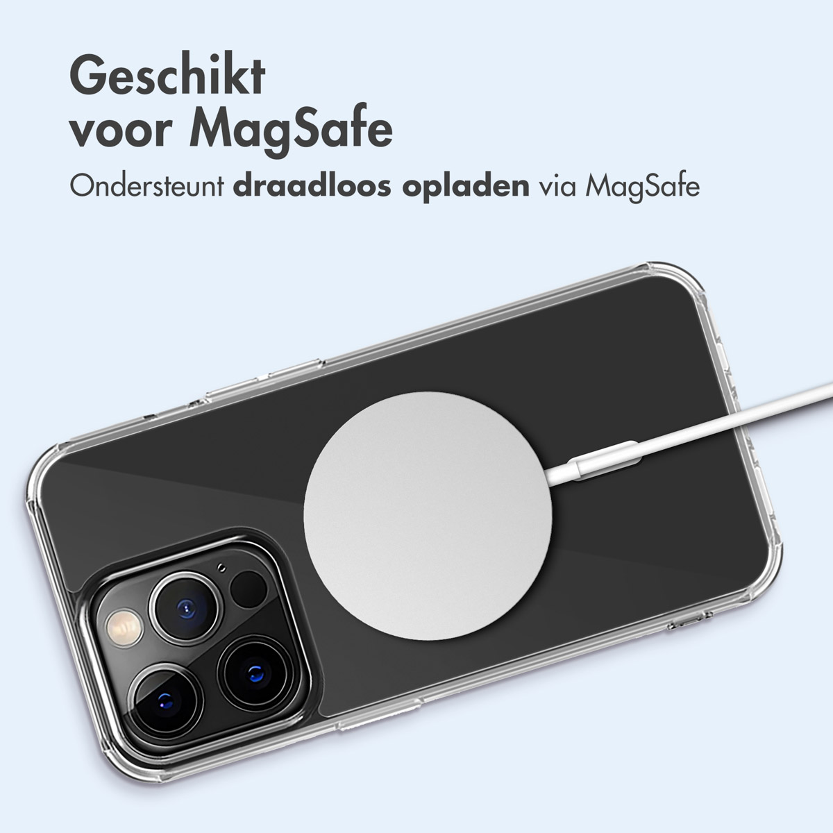 IMOSHION Coque protectrice avec MagSafe Étui de Téléphone voor Apple iPhone 14 Pro Transparent