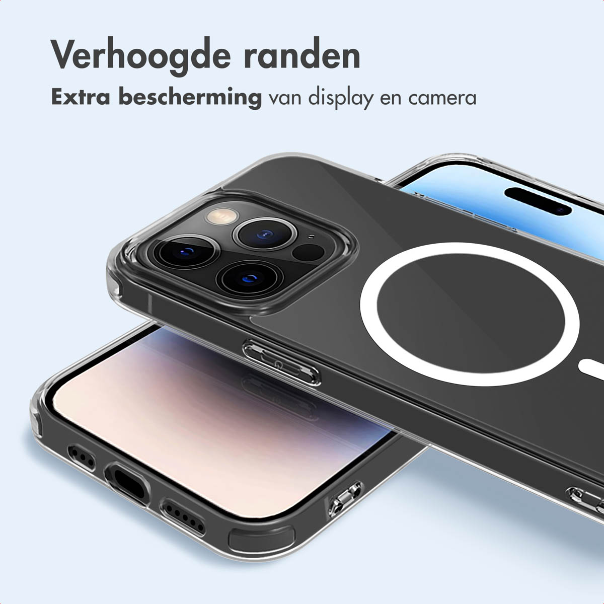 IMOSHION Coque protectrice avec MagSafe Étui de Téléphone voor Apple iPhone 14 Pro Transparent