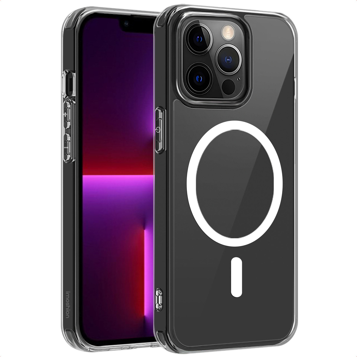 IMOSHION Coque protectrice avec MagSafe Étui de Téléphone voor Apple iPhone 13 Pro Max Transparent