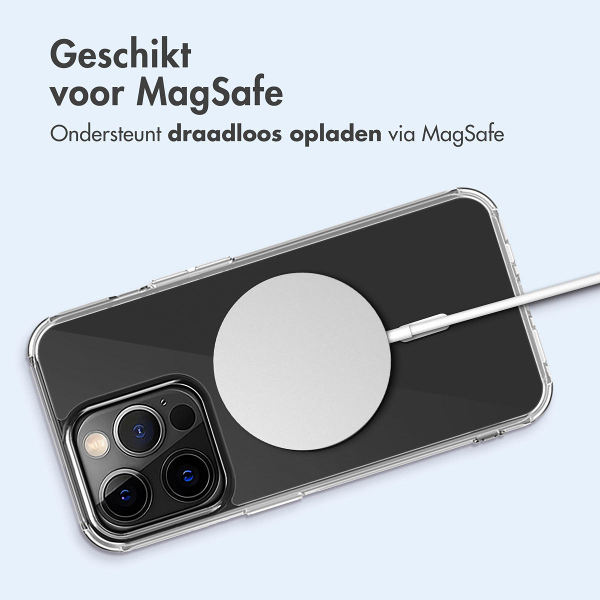 IMOSHION Coque protectrice avec MagSafe Étui de Téléphone voor Apple iPhone 13 Pro Max Transparent