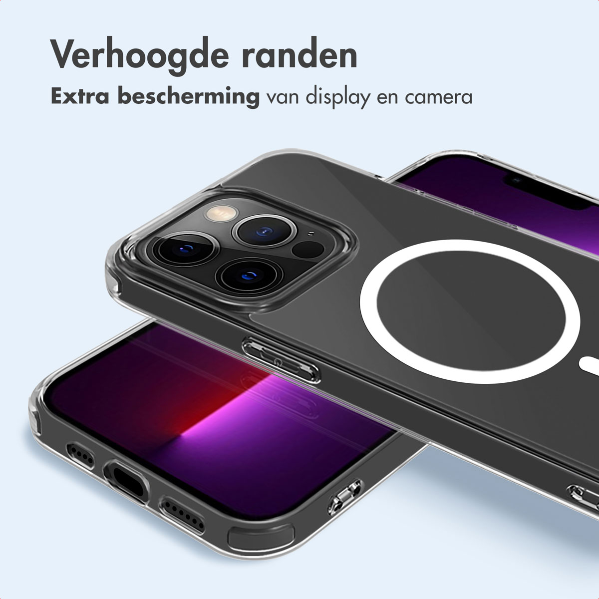IMOSHION Coque protectrice avec MagSafe Étui de Téléphone voor Apple iPhone 13 Pro Max Transparent