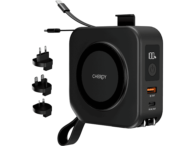 CHEROY ChargePack Multi - 5 in 1 MagSafe Powerbank 10000 Schwarz