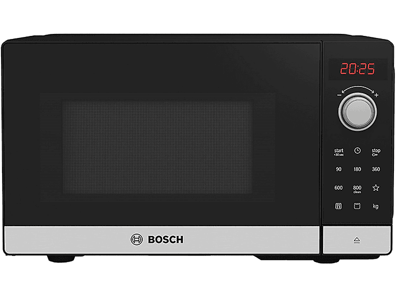 Microondas | BOSCH FEL023MS2, 800 W, 5 potencia, 20 l, Acero inoxidable ...