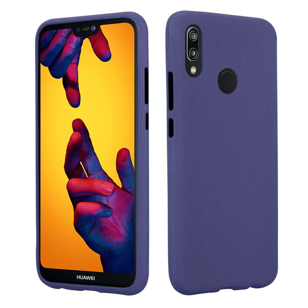 Due telefoni, uno mostra mani, l'altro un colore pieno.