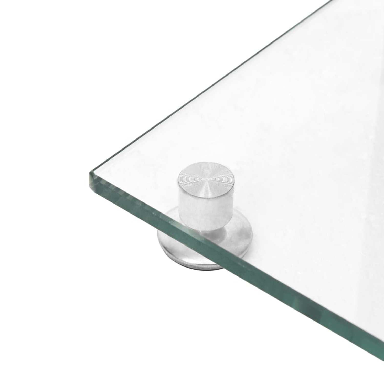 Glashalter, der Halter ist ein Metallzylinder mit rundem Sockel.