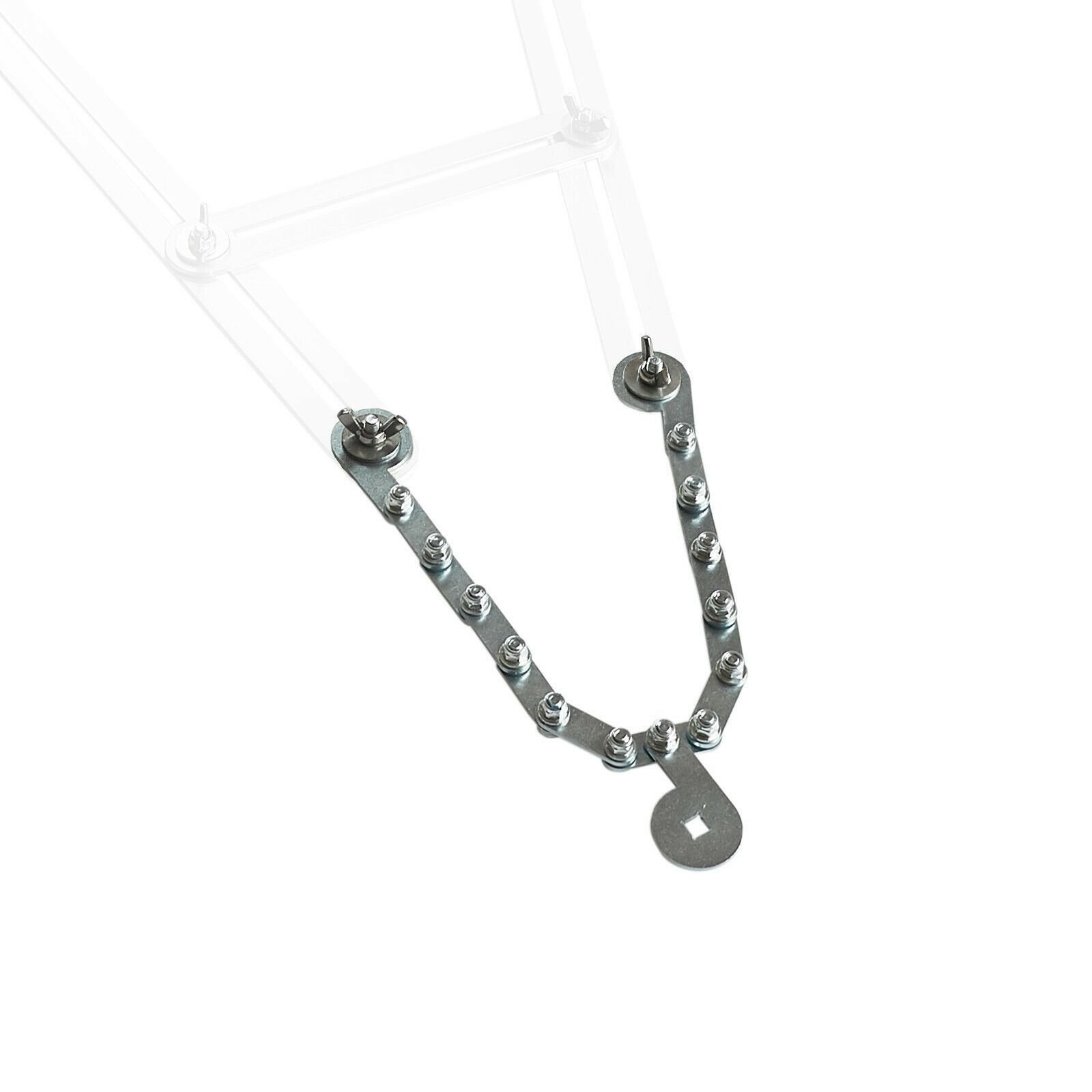 Kettenwerkzeug, mit Kette und quadratischer Form unten.