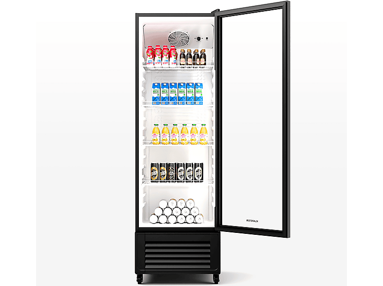 KLARSTEIN GrandCooler 306 Getränkekühlschrank (B, 187 cm hoch, Schwarz)