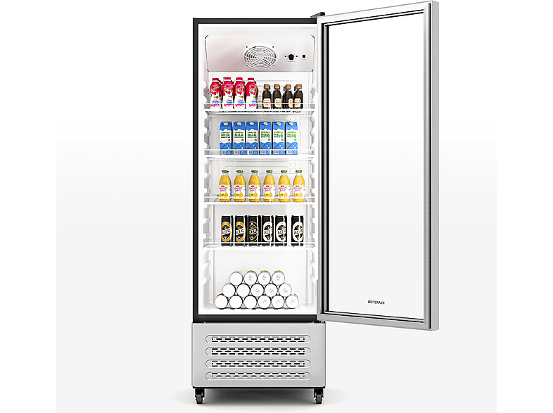KLARSTEIN GrandCooler 270 Getränkekühlschrank (B, 170,50 cm hoch, Edelstahl)