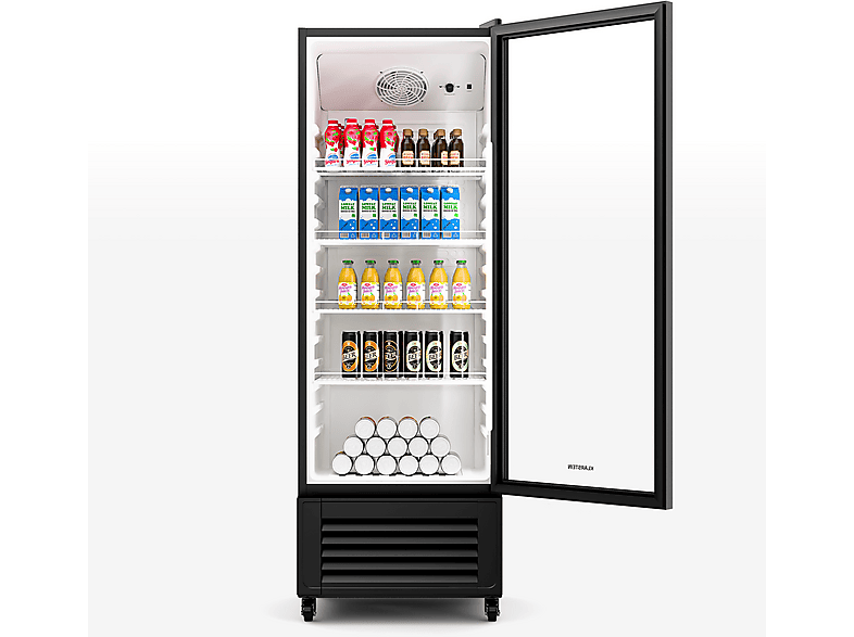 KLARSTEIN GrandCooler 270 Getränkekühlschrank (B, 170,50 cm hoch, Schwarz)