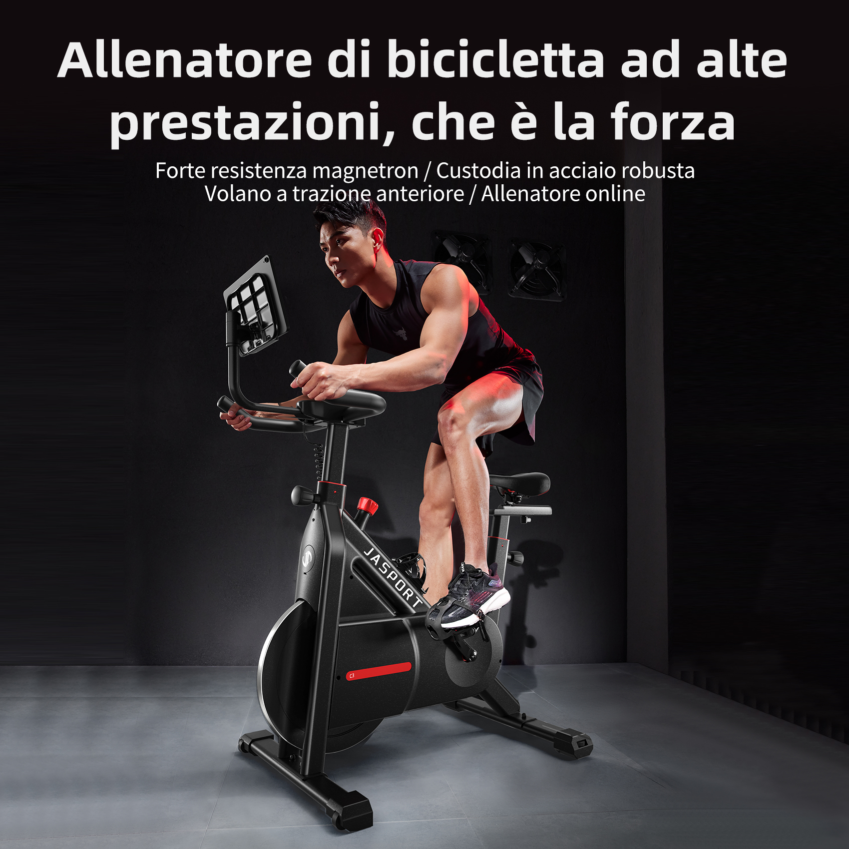 JASPORT C3 Smart Indoor Cycle, Schwarz