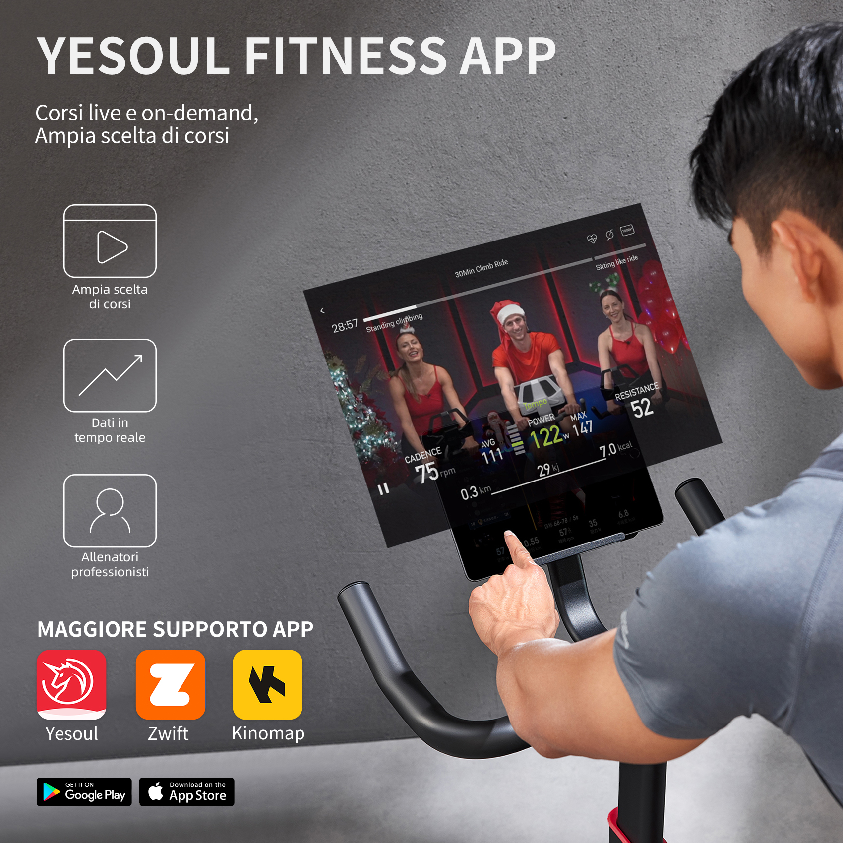 JASPORT C3 Smart Indoor Cycle, Schwarz