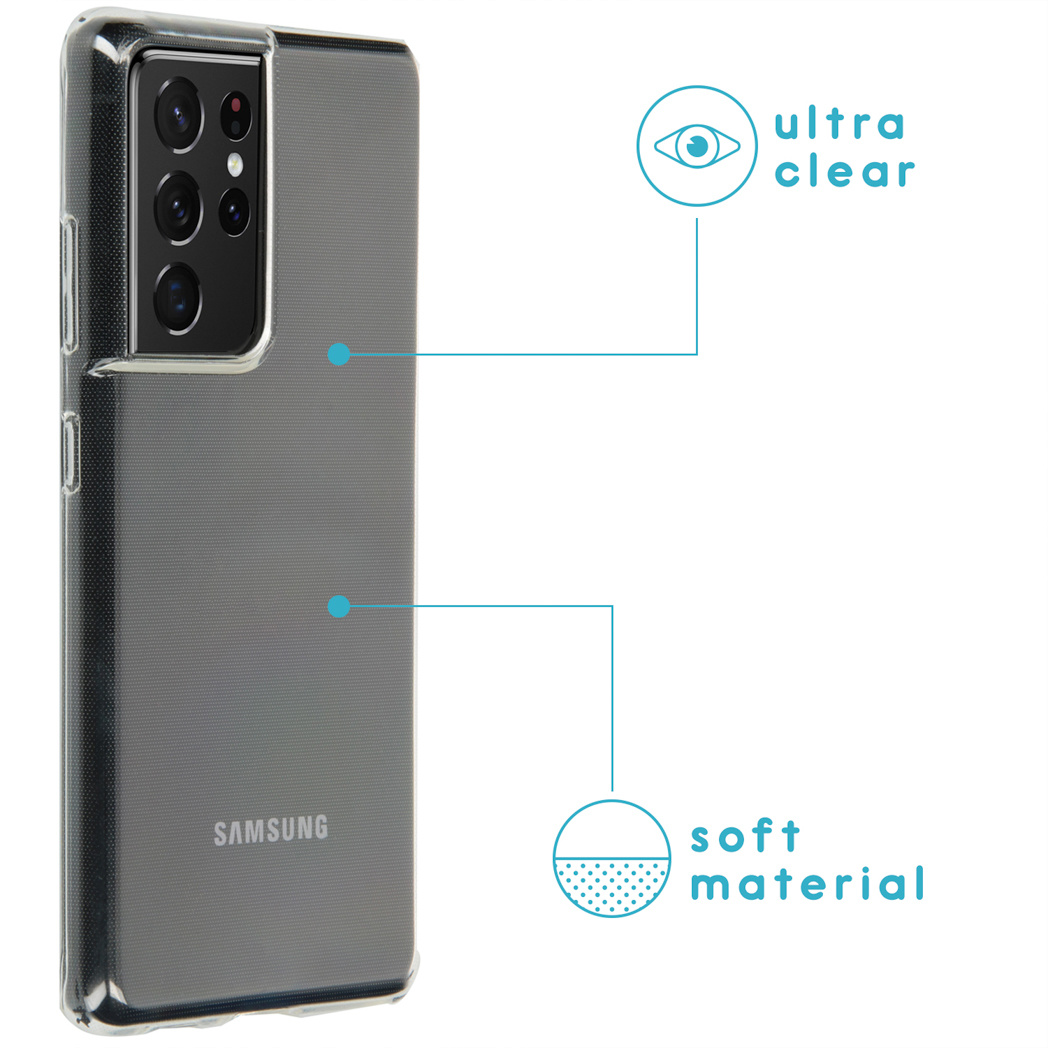 IMOSHION Softcase Backcover Telefoonhoesje voor Samsung Samsung Galaxy S21 Ultra Transparant