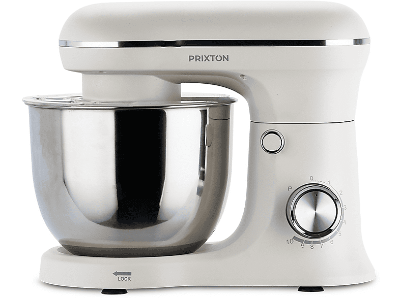 Robot Pâtissier 1500W Avec Bol 6,5L - Inclut Crochet Pétrisseur, Fouet Et Batteur - 6 Vitesses + Pulse, Tête Inclinable, Faible Bruit