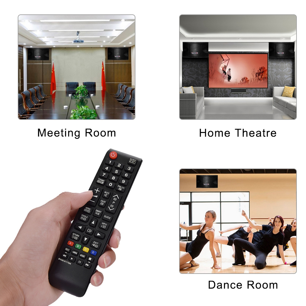 Besprechungsraum, Heimkino, Fernbedienung in der Hand und Tanzraum. Verschiedene Szenen.