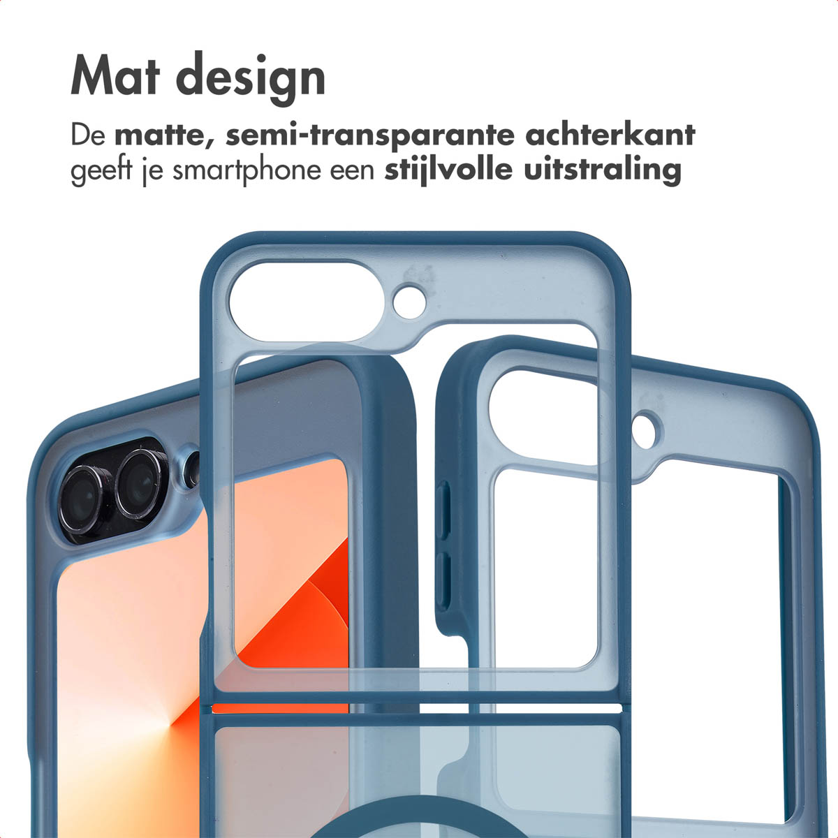 IMOSHION Color Guard Backcover MagSafe - Geschikt voor Samsung Galaxy Z Flip 6 - Telefoonhoesje voor Samsung Samsung Galaxy Z Flip 6 Donkerblauw