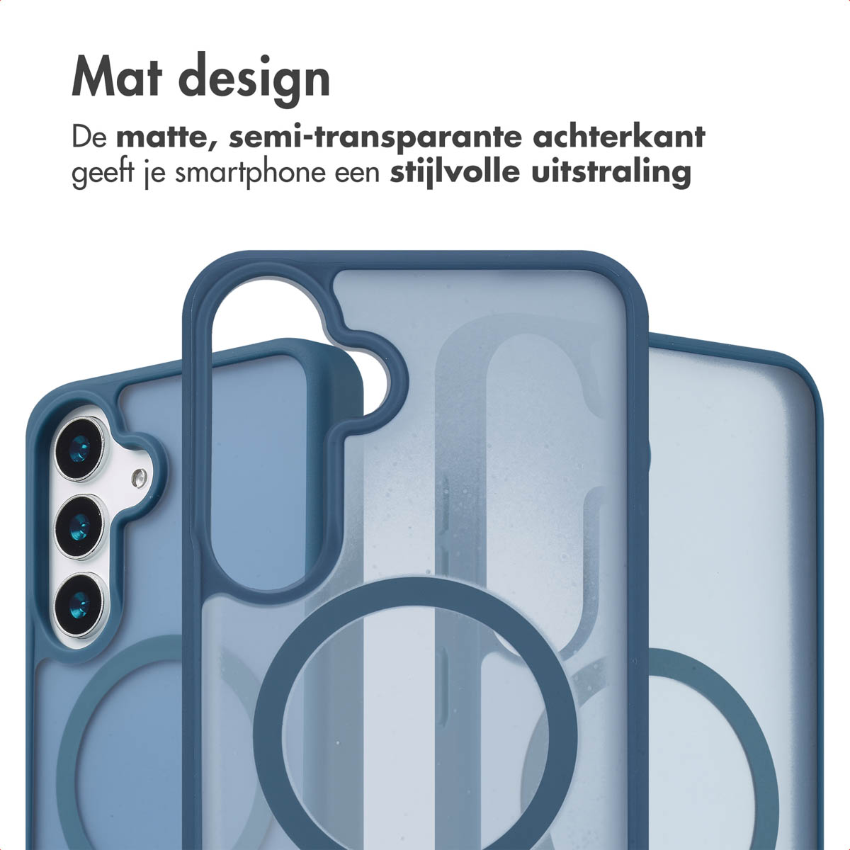 IMOSHION Color Guard Backcover MagSafe - Geschikt voor Samsung Galaxy S25 Plus - Telefoonhoesje voor Samsung Samsung Galaxy S25 Plus Donkerblauw