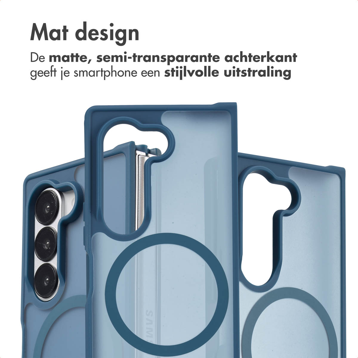IMOSHION Color Guard Backcover MagSafe - Geschikt voor Samsung Galaxy Z Fold 6 - Telefoonhoesje voor Samsung Samsung Galaxy Z Fold 6 Donkerblauw