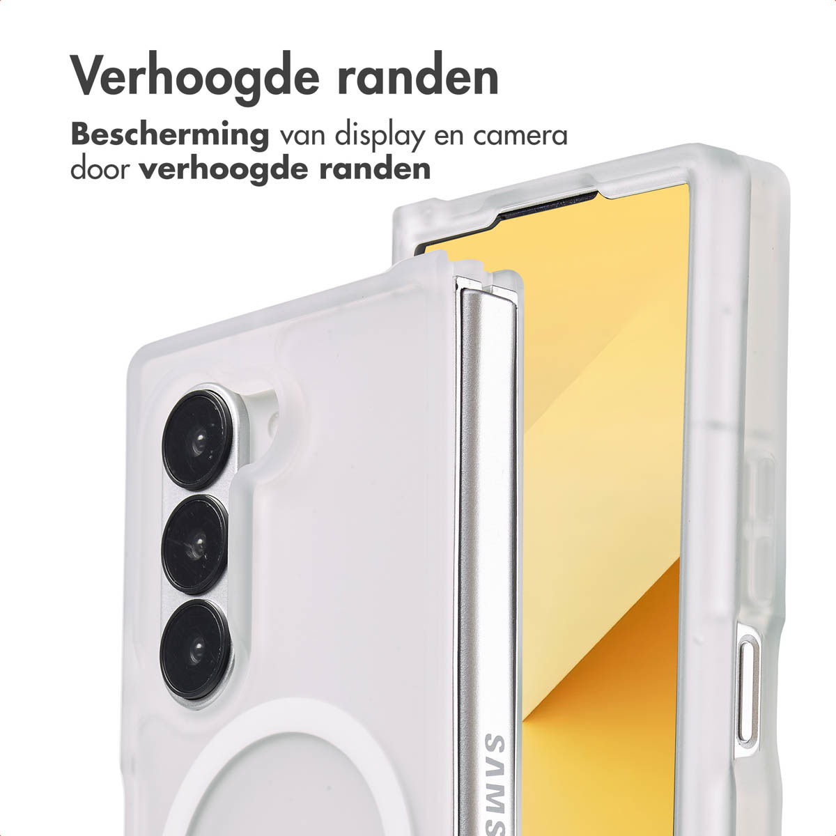 IMOSHION Color Guard Backcover MagSafe - Geschikt voor Samsung Galaxy Z Fold 6 - Telefoonhoesje voor Samsung Samsung Galaxy Z Fold 6 Wit