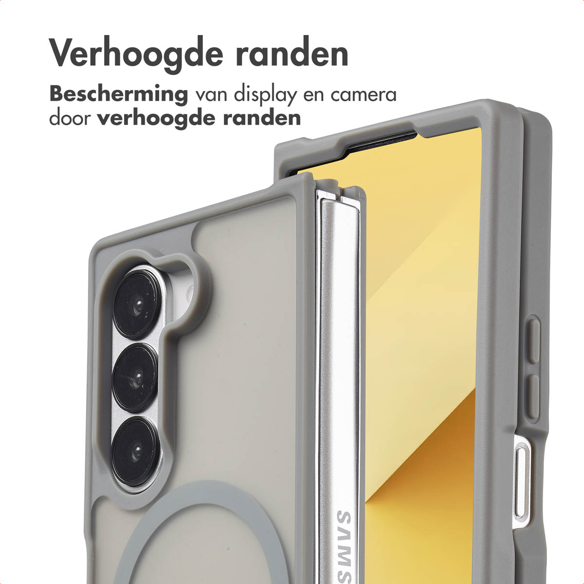 IMOSHION Color Guard Backcover MagSafe - Geschikt voor Samsung Galaxy Z Fold 6 - Telefoonhoesje voor Samsung Samsung Galaxy Z Fold 6 Grijs