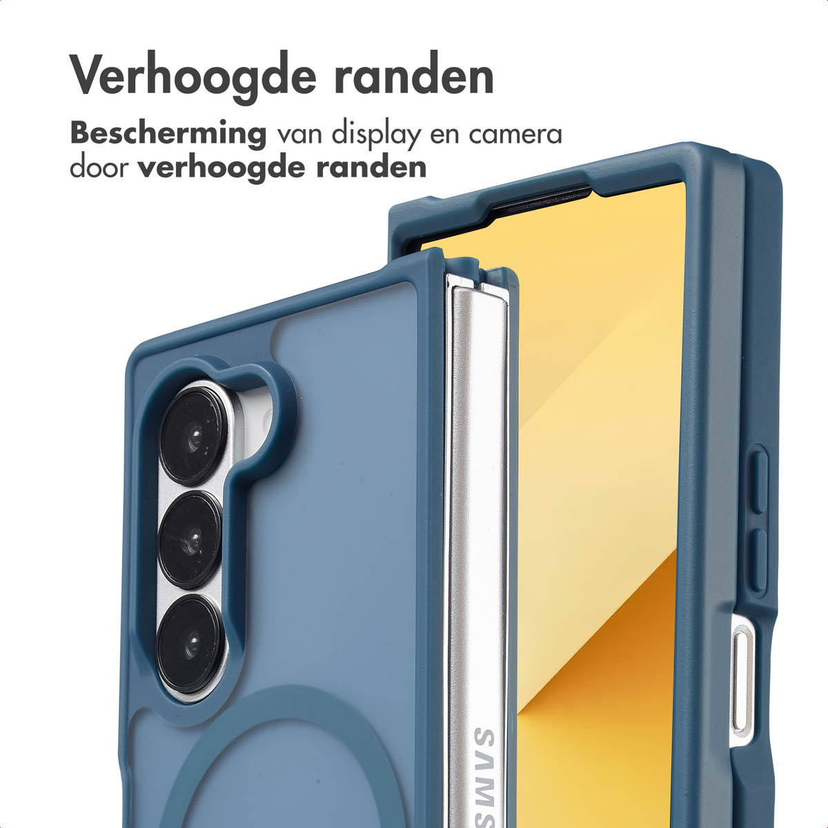 IMOSHION Color Guard Backcover MagSafe - Geschikt voor Samsung Galaxy Z Fold 6 - Telefoonhoesje voor Samsung Samsung Galaxy Z Fold 6 Donkerblauw
